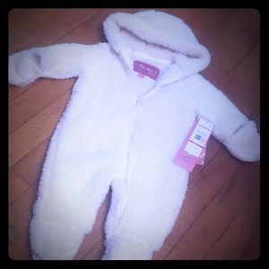 Faux fur baby suit